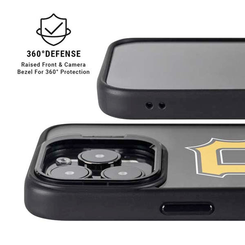 MLB Pittsburgh Pirates - Solid Distressed iPhone 14 Pro Kickstand Case